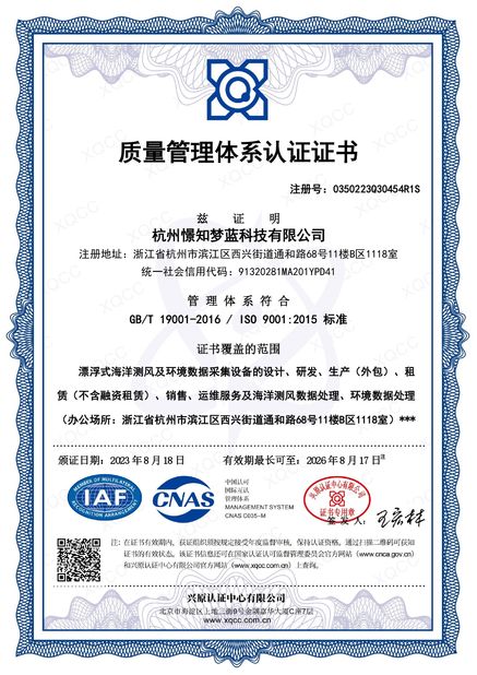 Porcellana Hangzhou Blue Aspirations Technology Co., Ltd. Certificazioni